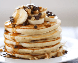 Banana Chocolate Chip Pancakes