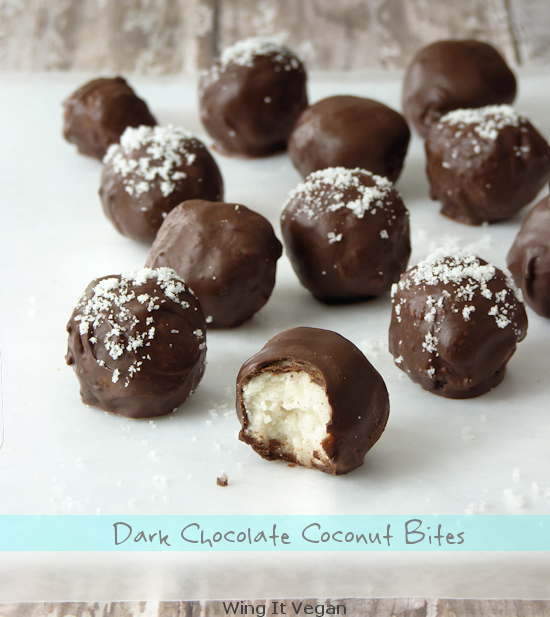 dark chocolate coconut bites recipe