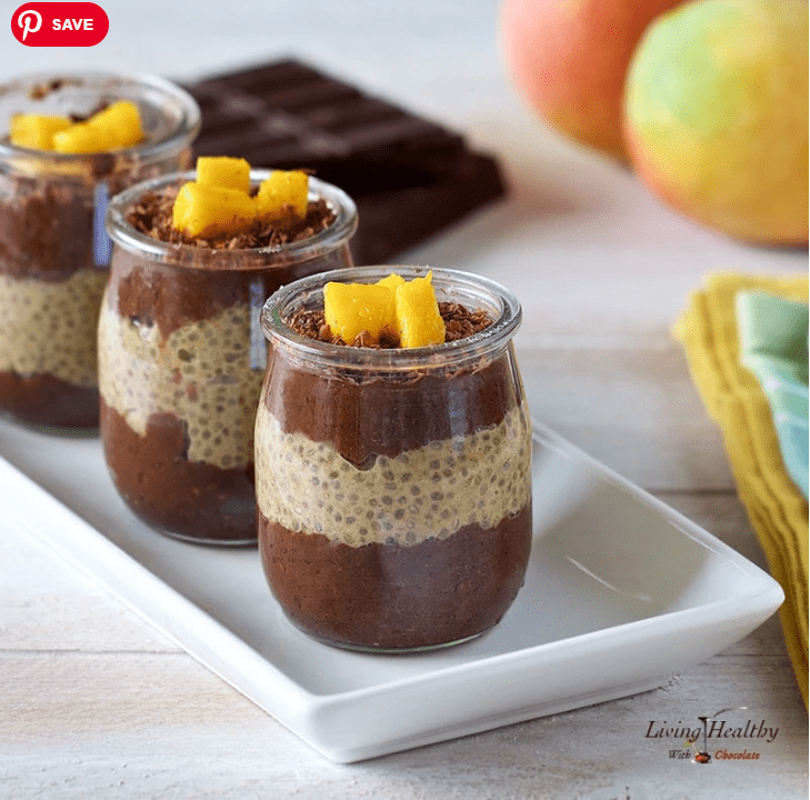 chocolate mango chia pudding