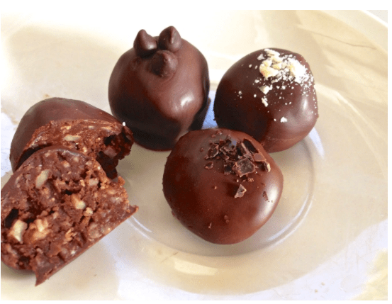 chocolate pecan crunch truffles