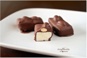 homemade almond joy candy bar