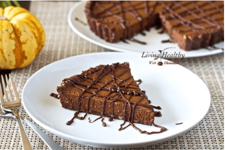 no bake triple chocolate pumpkin pie