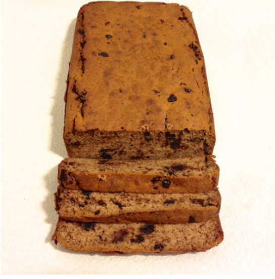 paleo chocolate chip banana loaf