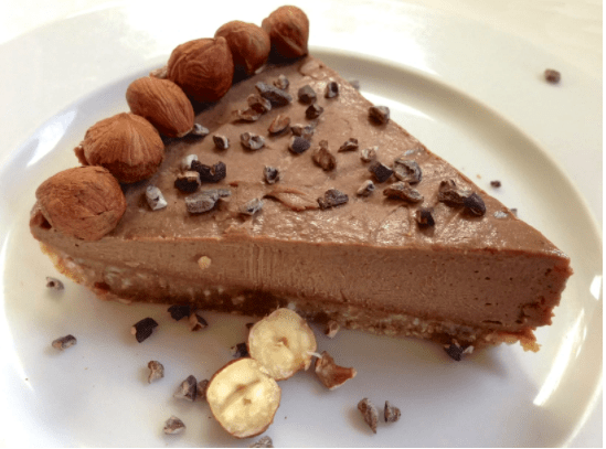 paleo chocolate hazelnut pie