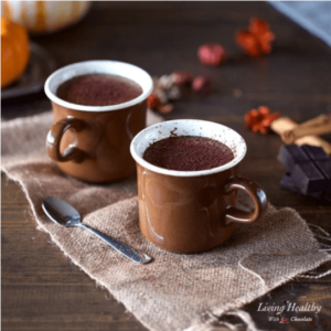 pumpkin hot chocolate with homemade almond coconut milk