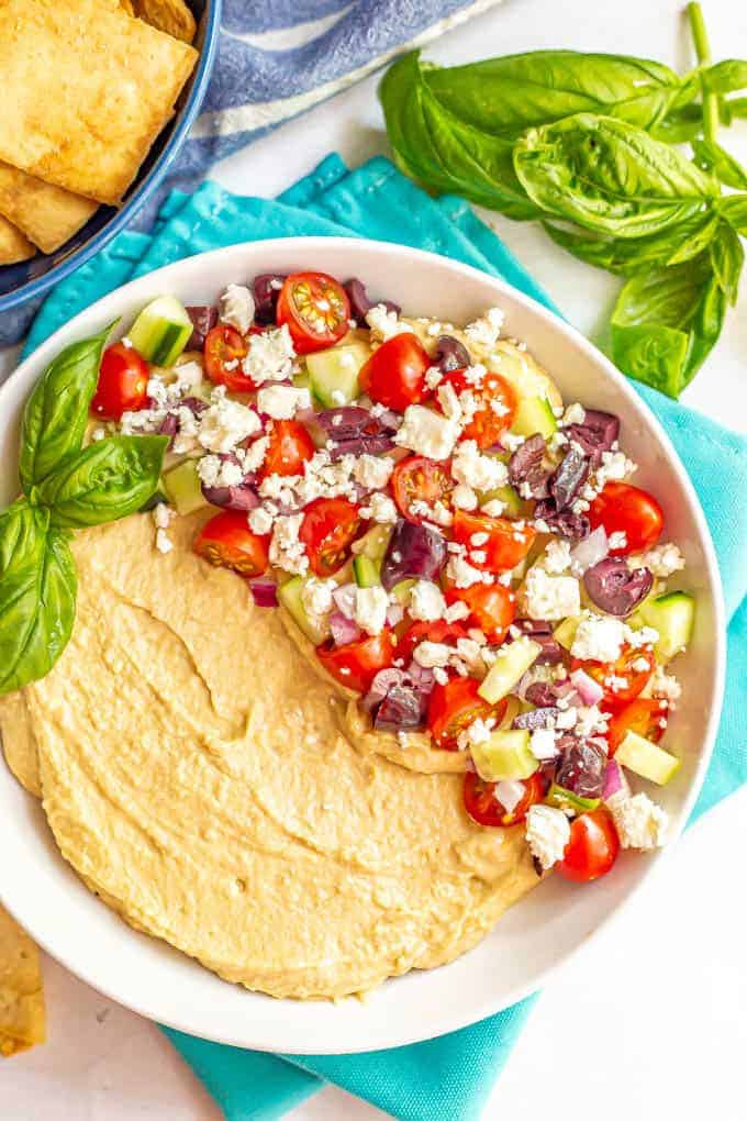 mediterranean loaded hummus dip 7